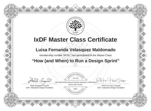 How (and When) to Run a Design Sprint certificate