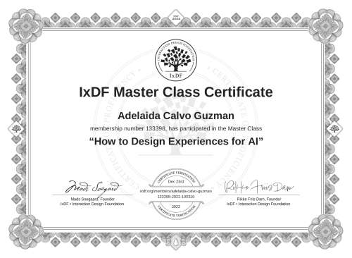 How to Design Experiences for AI certificate
