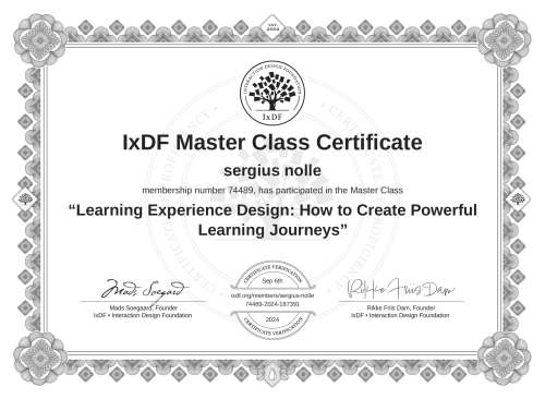 Learning Experience Design: How to Create Powerful Learning Journeys certificate