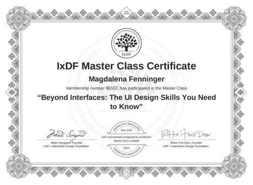 Beyond Interfaces: The UI Design Skills You Need to Know certificate