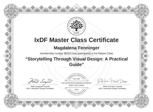 Storytelling Through Visual Design: A Practical Guide certificate