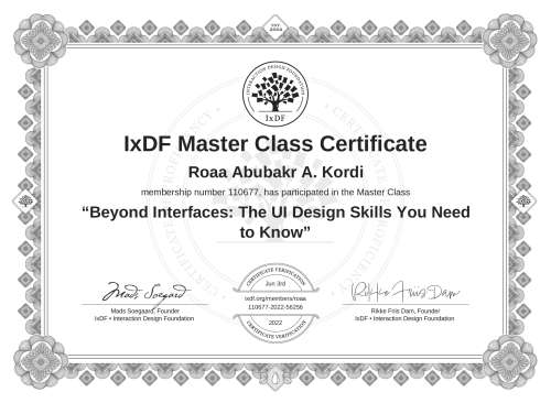 Beyond Interfaces: The UI Design Skills You Need to Know certificate