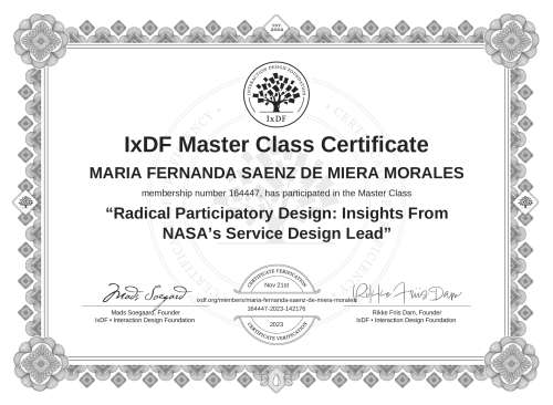 Radical Participatory Design: Insights From NASA’s Service Design Lead certificate
