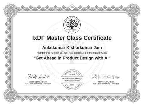 Get Ahead in Product Design with AI certificate