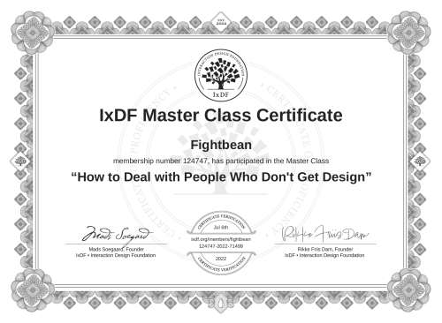 How to Deal with People Who Don't Get Design certificate