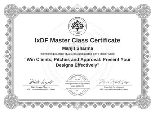 Win Clients, Pitches and Approval: Present Your Designs Effectively certificate