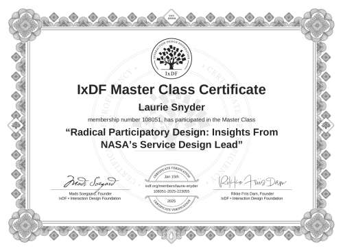 Radical Participatory Design: Insights From NASA’s Service Design Lead certificate