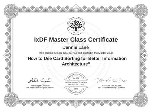 How to Use Card Sorting for Better Information Architecture certificate