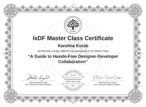 A Guide to Hassle-Free Designer-Developer Collaboration certificate