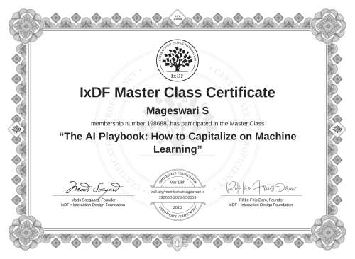 The AI Playbook: How to Capitalize on Machine Learning certificate