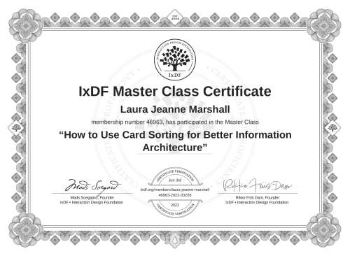 How to Use Card Sorting for Better Information Architecture certificate