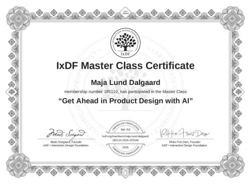Get Ahead in Product Design with AI certificate