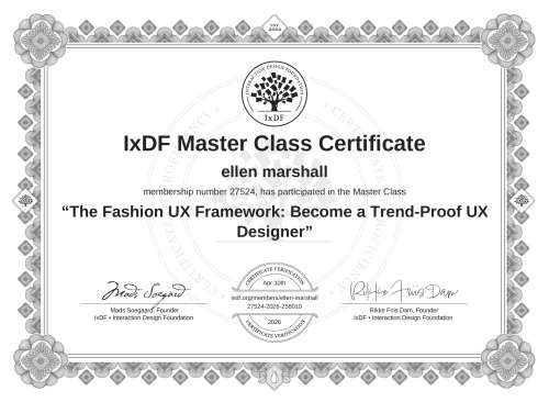 The Fashion UX Framework: Become a Trend-Proof UX Designer certificate