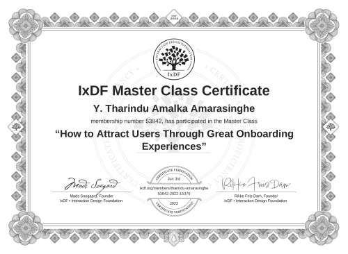 How to Attract Users Through Great Onboarding Experiences certificate