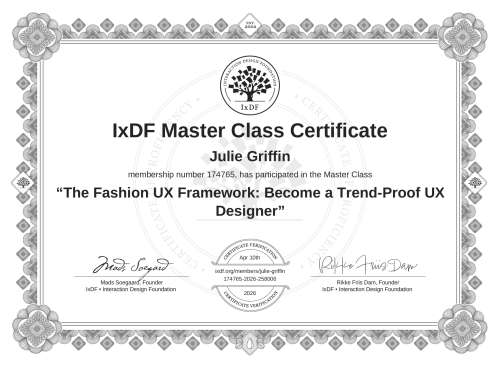 The Fashion UX Framework: Become a Trend-Proof UX Designer certificate