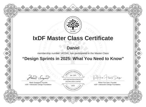 Design Sprints in 2025: What You Need to Know certificate