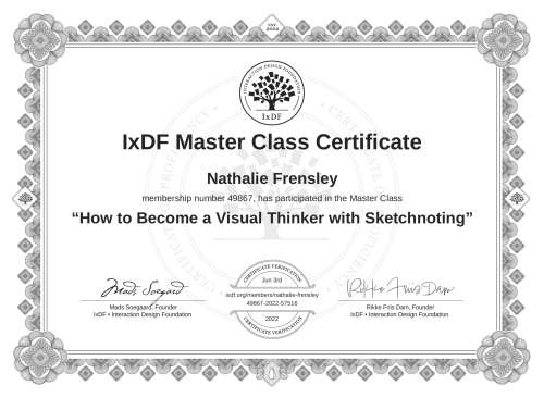 How to Become a Visual Thinker with Sketchnoting certificate
