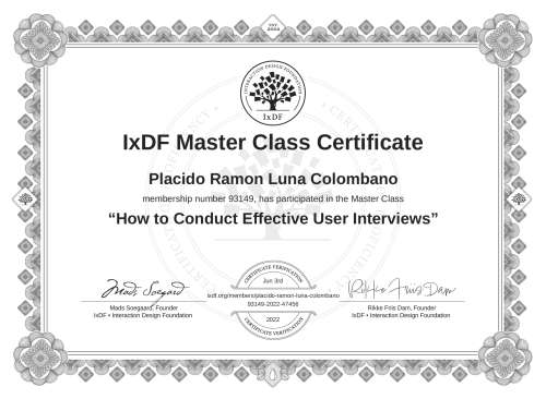 How to Conduct Effective User Interviews certificate