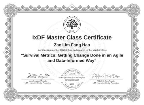 Survival Metrics: Getting Change Done in an Agile and Data-Informed Way certificate