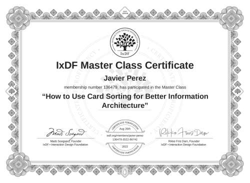 How to Use Card Sorting for Better Information Architecture certificate