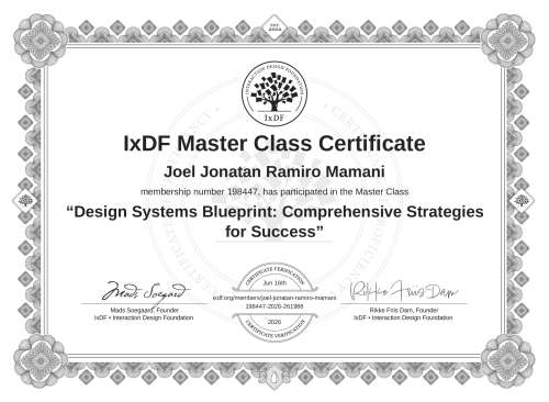 Design Systems Blueprint: Comprehensive Strategies for Success certificate