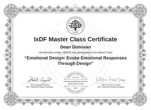 Emotional Design: Evoke Emotional Responses Through Design certificate