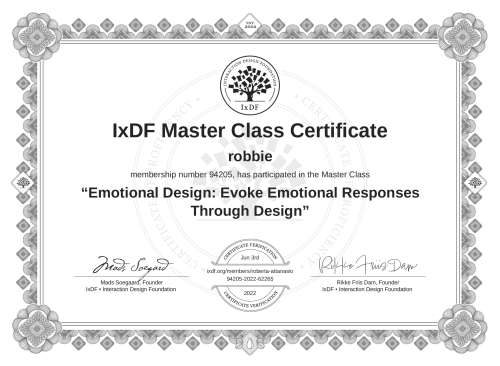 Emotional Design: Evoke Emotional Responses Through Design certificate