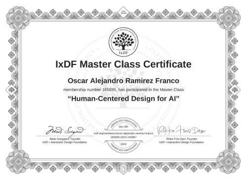 Human-Centered Design for AI certificate
