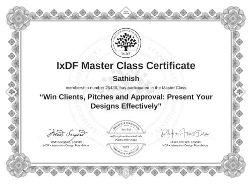 Win Clients, Pitches and Approval: Present Your Designs Effectively certificate