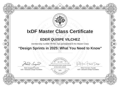 Design Sprints in 2025: What You Need to Know certificate