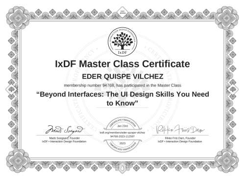 Beyond Interfaces: The UI Design Skills You Need to Know certificate