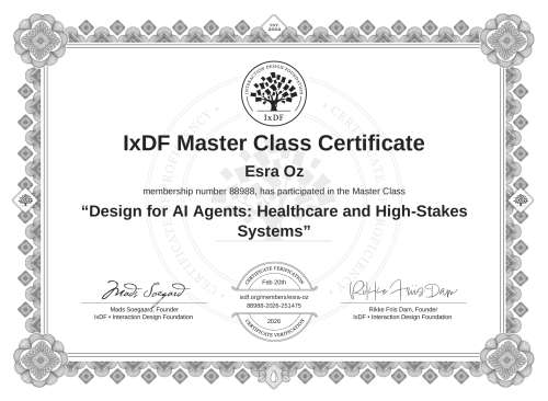 Design for AI Agents: Healthcare and High-Stakes Systems certificate