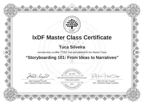 Storyboarding 101: From Ideas to Narratives certificate