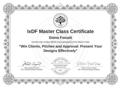 Win Clients, Pitches and Approval: Present Your Designs Effectively certificate