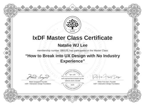 How to Break into UX Design with No Industry Experience certificate