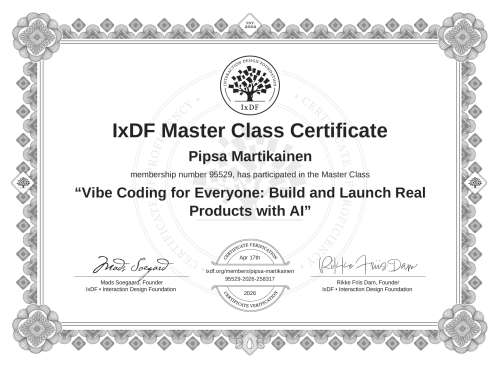 Vibe Coding for Everyone: Build and Launch Real Products with AI certificate