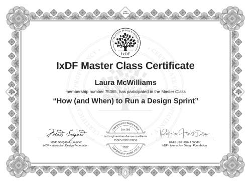 How (and When) to Run a Design Sprint certificate