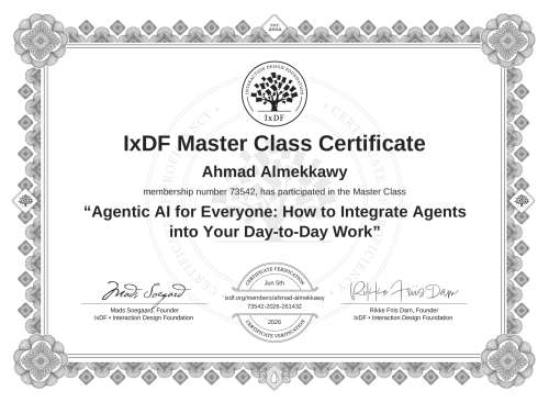 Agentic AI for Everyone: How to Integrate Agents into Your Day-to-Day Work certificate
