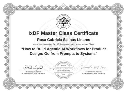 How to Build Agentic AI Workflows for Product Design: Go from Prompts to Systems certificate