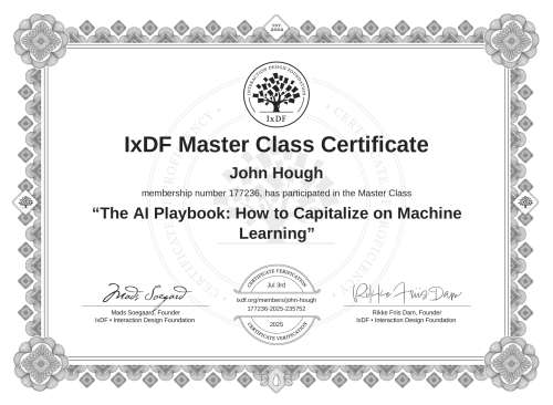 The AI Playbook: How to Capitalize on Machine Learning certificate