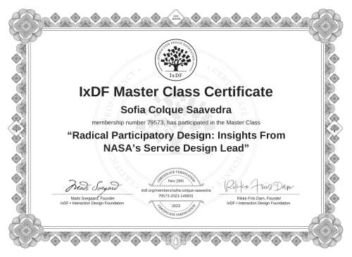 Radical Participatory Design: Insights From NASA’s Service Design Lead certificate