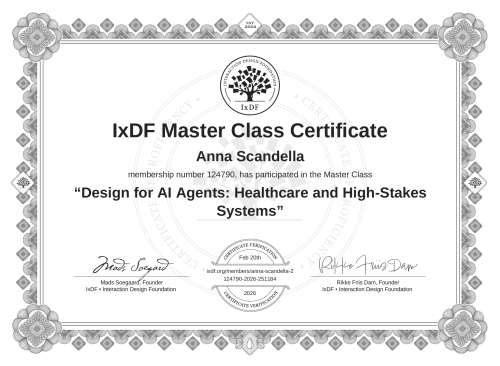 Design for AI Agents: Healthcare and High-Stakes Systems certificate