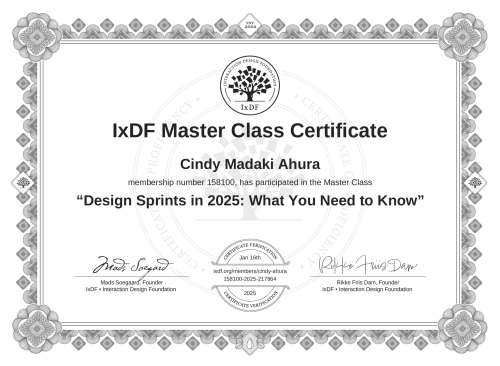 Design Sprints in 2025: What You Need to Know certificate