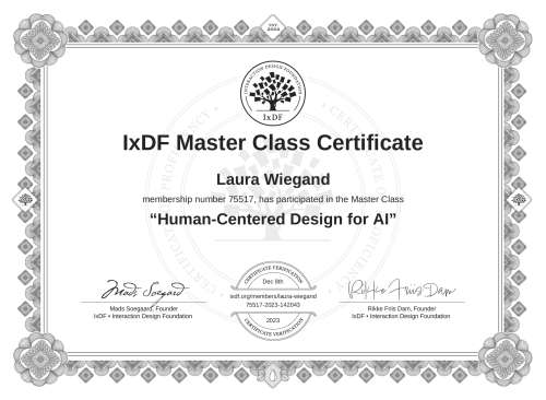 Human-Centered Design for AI certificate