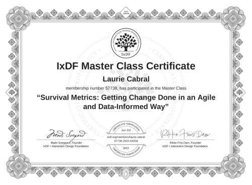 Survival Metrics: Getting Change Done in an Agile and Data-Informed Way certificate