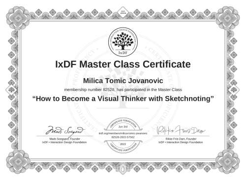 How to Become a Visual Thinker with Sketchnoting certificate
