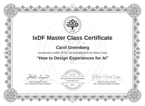 How to Design Experiences for AI certificate