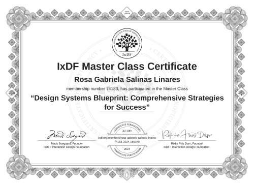 Design Systems Blueprint: Comprehensive Strategies for Success certificate
