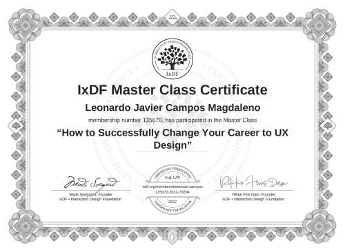 How to Successfully Change Your Career to UX Design certificate
