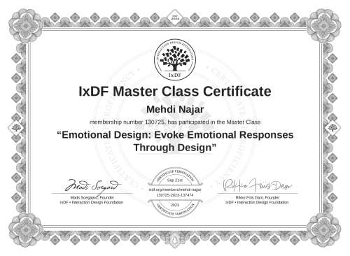 Emotional Design: Evoke Emotional Responses Through Design certificate
